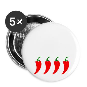 Extra scharf - Buttons klein 25 mm (5er Pack) - Weiß - Vorne