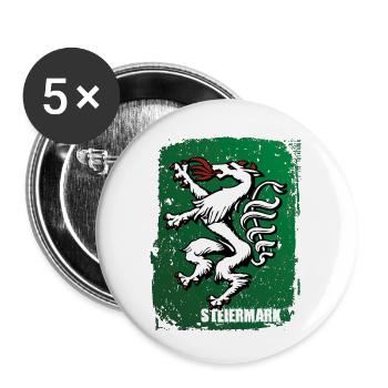 i love Steiermark Styria Österreich Austria - Buttons klein 25 mm (5er Pack) - Weiß - Vorne