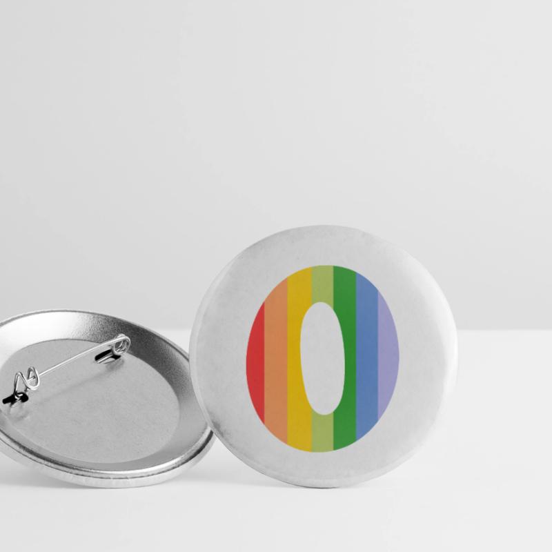 Buchstabe oder Regenbogen Buttons klein 25 mm (5er Pack)