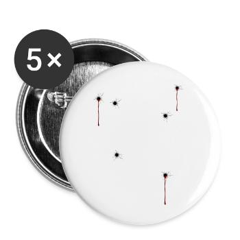 Zielscheibe2 - Buttons klein 25 mm (5er Pack) - Weiß - Vorne