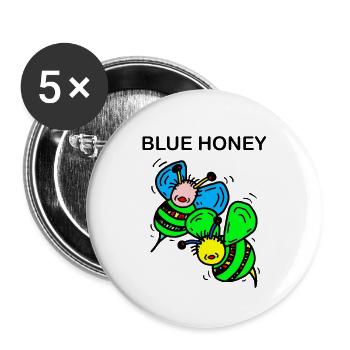 Abeilles - Lot de 5 petits badges (25 mm) - blanc - Devant