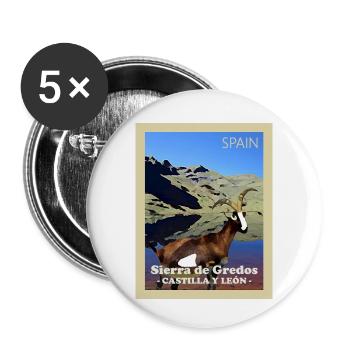 Gredos National Park - Buttons small 1''/25 mm (5-pack) - white - Front