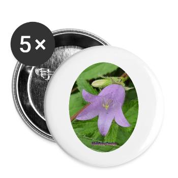 Summer Bell - Buttons small 1''/25 mm (5-pack) - white - Front