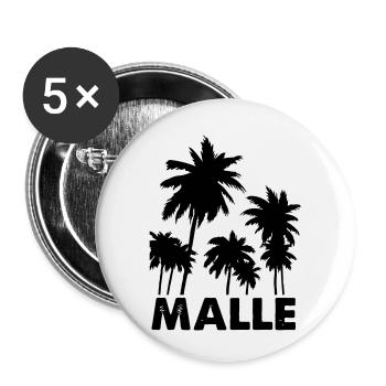 Malls - Buttons small 1''/25 mm (5-pack) - white - Front