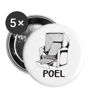 POEL BEACH CHAIR - Buttons small 1''/25 mm (5-pack) - white - Front