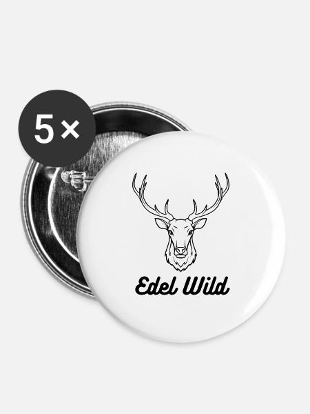 Edel Wild - Buttons klein 25 mm (5er Pack) - Weiß