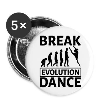 Dancing Dance Music - Buttons klein 25 mm (5er Pack) - Weiß - Vorne