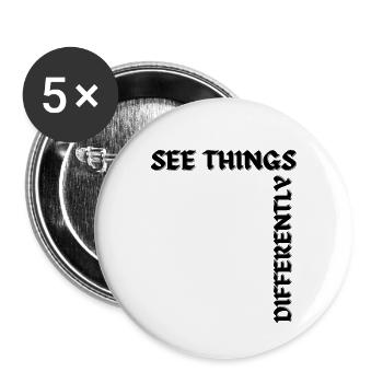 See things differently - Buttons small 1''/25 mm (5-pack) - white - Front