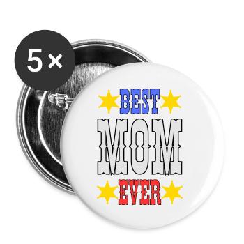 Beste Mama aller Zeiten - beste Mama aller Zeiten. - Buttons klein 25 mm (5er Pack) - Weiß - Vorne