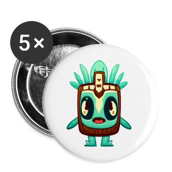 KiddyTikki - Buttons klein 25 mm (5er Pack) - Weiß - Vorne