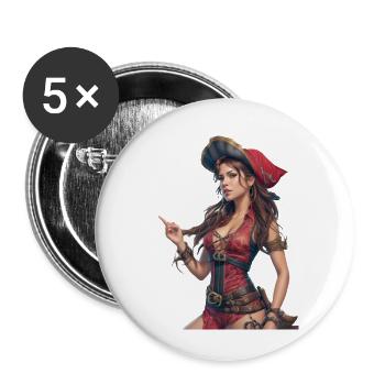 Anime - Lot de 5 petits badges (25 mm) - blanc - Devant