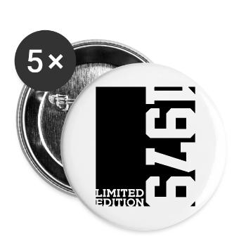 LIMITED EDITION 1979 47TH BIRTHDAY - Buttons small 1''/25 mm (5-pack) - white - Front