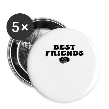 Meilleurs ami - Lot de 5 petits badges (25 mm) - blanc - Devant