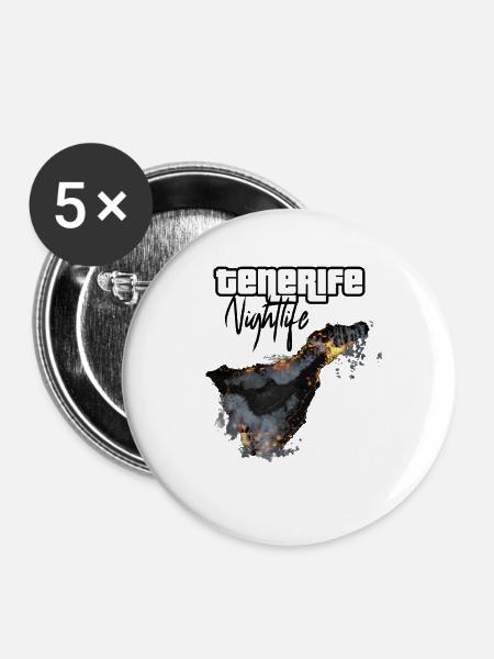 TF NIGHTLIFE - Buttons klein 25 mm (5er Pack) - Weiß