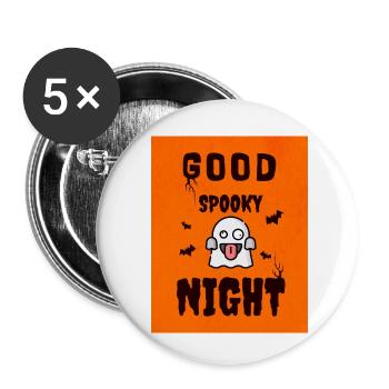 Gute gruselige Nacht - Buttons klein 25 mm (5er Pack) - Weiß - Vorne