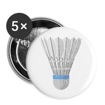 Volant - Lot de 5 petits badges (25 mm) - blanc - Devant