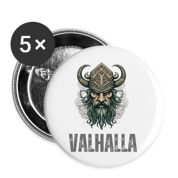 King of the Vikings - Buttons small 1''/25 mm (5-pack) - white - Front