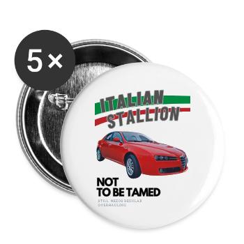 Italian Stallion - Buttons small 1''/25 mm (5-pack) - white - Front