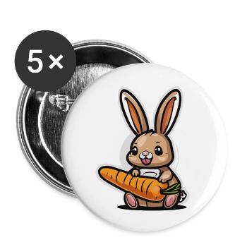 Un rêve de lapin (Collection d’animaux magiques) - Lot de 5 petits badges (25 mm) - blanc - Devant