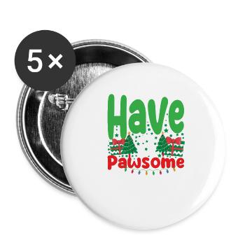 Schönes Weihnachten - Buttons klein 25 mm (5er Pack) - Weiß - Vorne