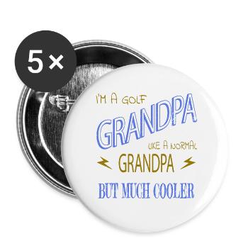 golfmom golfdad golf clubs golfgirls golfcoachgift - Buttons klein 25 mm (5er Pack) - Weiß - Vorne