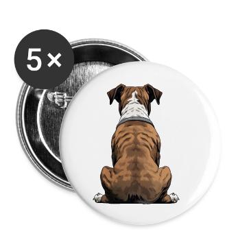 Boxer - Buttons klein 25 mm (5er Pack) - Weiß - Vorne