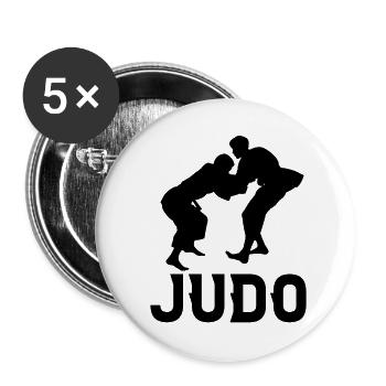 Judo - Buttons small 1''/25 mm (5-pack) - white - Front