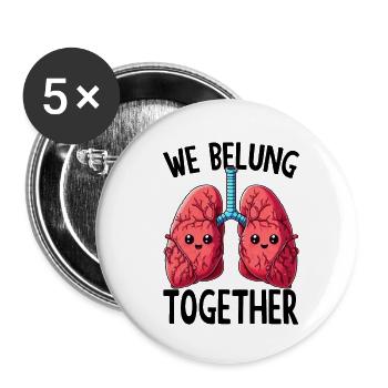 Nous avons fait un jeu de mots ensemble - Lot de 5 petits badges (25 mm) - blanc - Devant