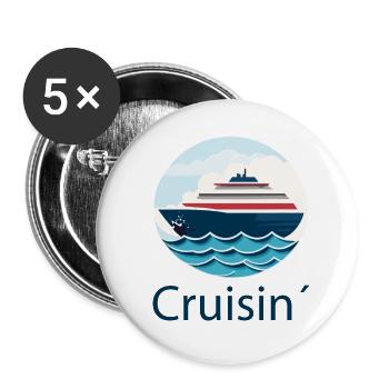 Cruising - Buttons small 1''/25 mm (5-pack) - white - Front