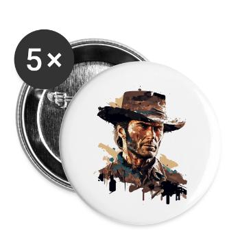 cowboy - Buttons small 1''/25 mm (5-pack) - white - Front