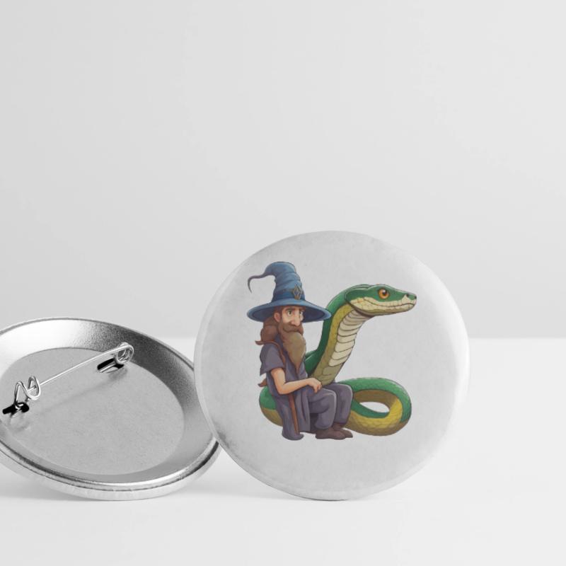 Wizard Snake Anaconda snake Snake Boa Python Buttons small 1''/25 mm (5-pack)