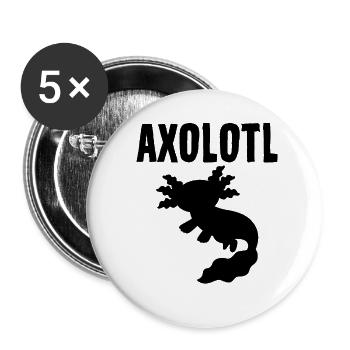 Axolotl - Buttons klein 25 mm (5er Pack) - Weiß - Vorne