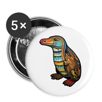 Australien - Schnabeltier - Buttons klein 25 mm (5er Pack) - Weiß - Vorne