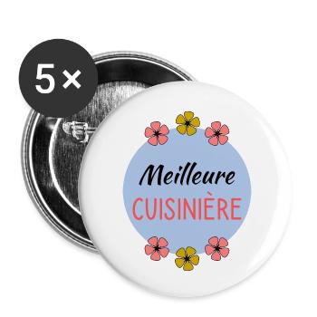MAMIE - Lot de 5 petits badges (25 mm) - blanc - Devant