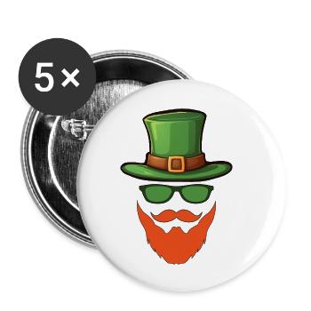 Saint patrick's day - Buttons small 1''/25 mm (5-pack) - white - Front