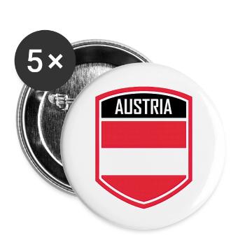 Autriche Europe Alpes Landmark Vienne - Lot de 5 petits badges (25 mm) - blanc - Devant