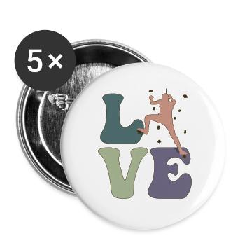 LOVE Wall Climbing Indoor Wall Climber Bouldering - Buttons small 1''/25 mm (5-pack) - white - Front