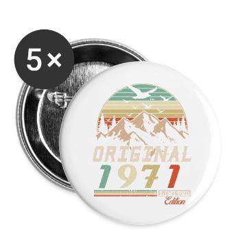 Datensatz 52 - Buttons klein 25 mm (5er Pack) - Weiß - Vorne