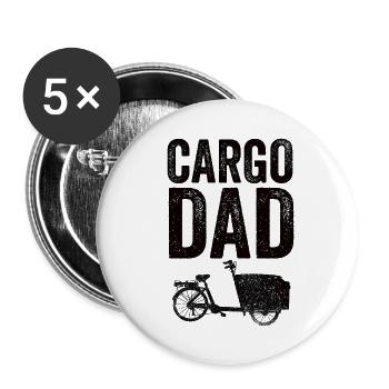 Cargo Dad Lastenrad Cargobike - Buttons klein 25 mm (5er Pack) - Weiß - Vorne