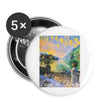 Lago di garda,Lake Garda,lake,landscape - Buttons small 1''/25 mm (5-pack) - white - Front