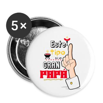 THIS GUY IS A GREAT DAD - Buttons small 1''/25 mm (5-pack) - white - Front