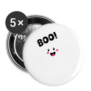 Fantôme 01 - Lot de 5 petits badges (25 mm) - blanc - Devant
