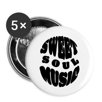 Sweet Soul Music - Buttons klein 25 mm (5er Pack) - Weiß - Vorne