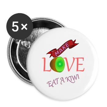 Love, Friends, Family, Partners, Happiness, Life, Healthy - Buttons small 1''/25 mm (5-pack) - white - Front