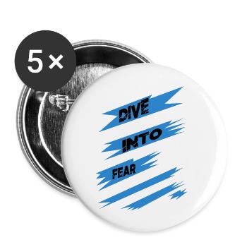 boldness quote geek resilient courage facing fears - Buttons klein 25 mm (5er Pack) - Weiß - Vorne