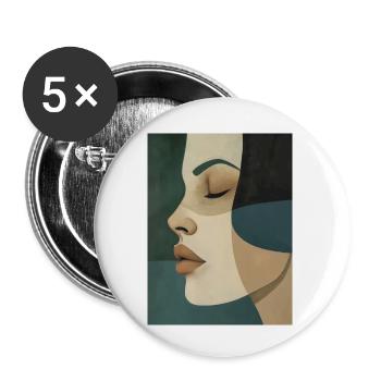 Poster Minimalist Portrait 3 - Buttons small 1''/25 mm (5-pack) - white - Front