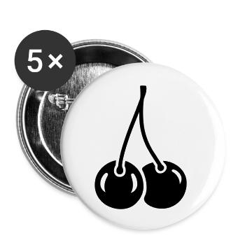 cherry - Buttons small 1''/25 mm (5-pack) - white - Front
