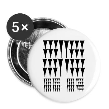 Außergewöhnliches Design - Buttons klein 25 mm (5er Pack) - Weiß - Vorne