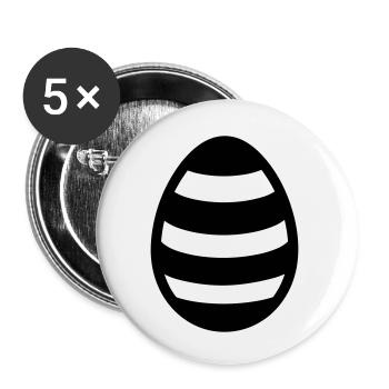 Egg - Buttons small 1''/25 mm (5-pack) - white - Front