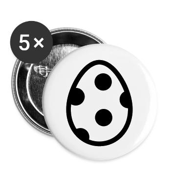 Egg - Buttons small 1''/25 mm (5-pack) - white - Front
